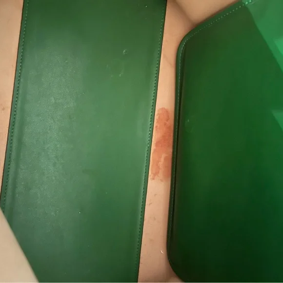 Tory Burch Green Navy Cream Geometric Print Tote - Picture 7 of 7